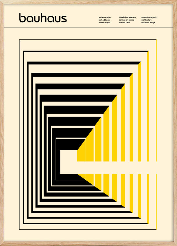 The yellow Bauhaus plakat - Plakatcph.com