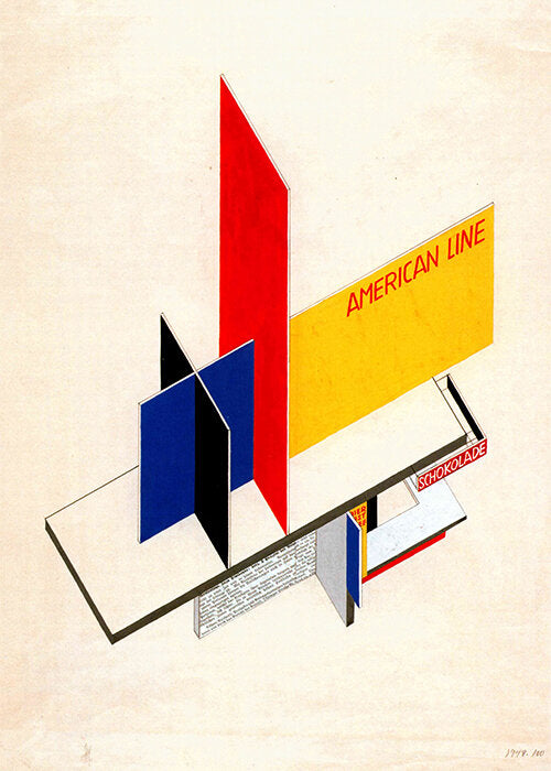 Bauhaus American Line plakat - arkitektur plakat - Plakatcph.com - plakater, posters og boligdesign