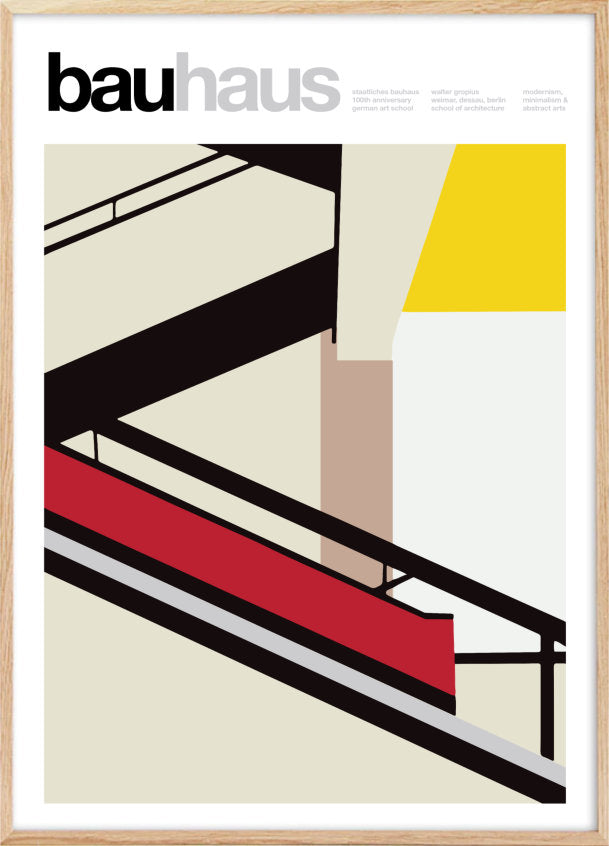 Bauhaus Trapperne plakat - arkitektur plakat / poster - Plakatcph.com - plakater, posters og boligdesign