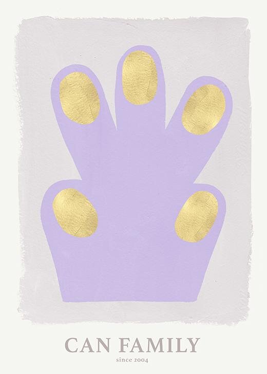 Hand paw poster purple Plakat - Plakatcph.com - plakater, posters og boligdesign