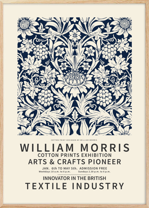 William Morris Blå museum plakat og poster - Plakatcph.com - plakater, posters og boligdesign