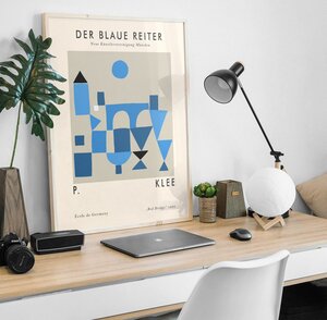 Blue house Klee Plakat - Plakatcph.com - plakater, posters og boligdesign