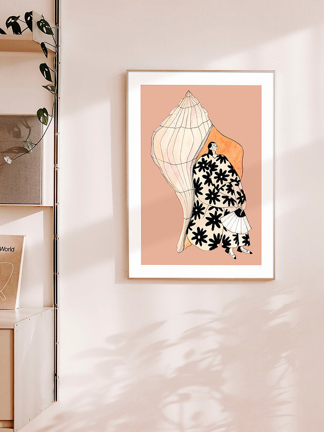 Seashell Sounds poster by Andrea Krull - Plakatcph.com - posters, posters and home designs