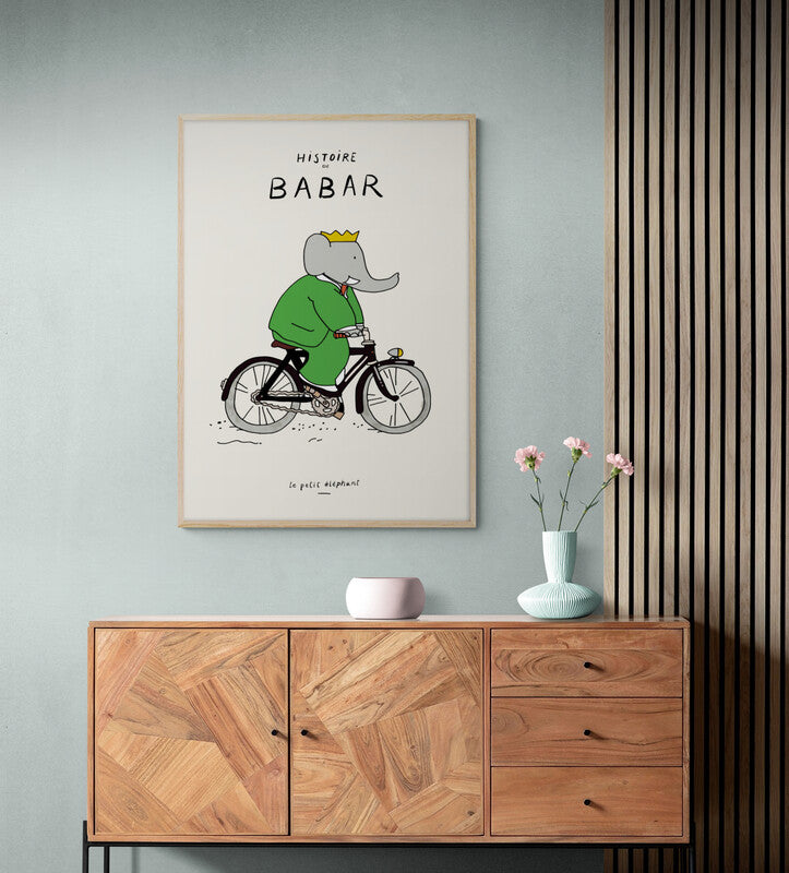 Barbar på cykeltur poster plakat - Plakatcph.com - plakater, posters og boligdesign
