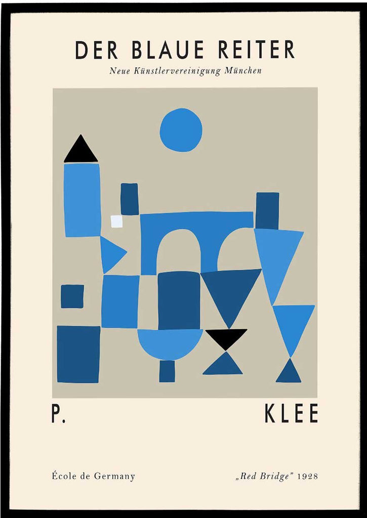 Blue house Klee Plakat - Plakatcph.com - plakater, posters og boligdesign