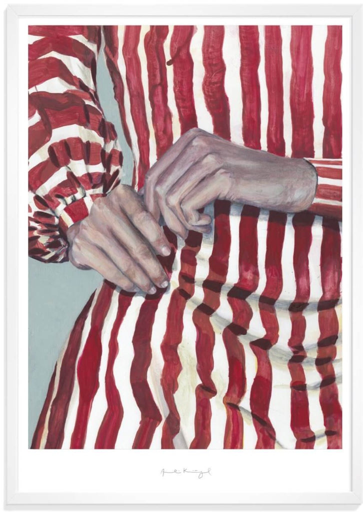 I røde striber plakat fra Katalog af Amalie Kvistgaard. - Plakatcph.com